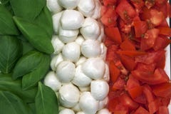 Σημαία σαλάτας Caprese Στοκ Φωτογραφίες Σημαία σαλάτας Caprese Στοκ Φωτογραφίες