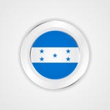 Σημαία της Ονδούρας στο στιλπνό εικονίδιο απεικόνιση αποθεμάτων Σημαία της Ονδούρας στο στιλπνό εικονίδιο απεικόνιση αποθεμάτων