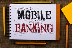 Σημείωση γραψίματος που παρουσιάζει κινητές τραπεζικές εργασίες Επιχειρησιακή φωτογραφία που επιδεικνύει το σε απευθείας σύνδεση στοκ φωτογραφίες με δικαίωμα ελεύθερης χρήσης Σημείωση γραψίματος που παρουσιάζει κινητές τραπεζικές εργασίες Επιχειρησιακή φωτογραφία που επιδεικνύει το σε απευθείας σύνδεση στοκ φωτογραφίες με δικαίωμα ελεύθερης χρήσης