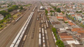 Σιδηροδρομικός σταθμός στο Surabaya Ινδονησία στοκ εικόνες Σιδηροδρομικός σταθμός στο Surabaya Ινδονησία στοκ εικόνες