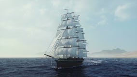 Σκάφος που πλέει στις τραχιές θάλασσες κοντά επάνω για το κανάλι χαρτογράφησης για το λογότυπο σημαιών διανυσματική απεικόνιση Σκάφος που πλέει στις τραχιές θάλασσες κοντά επάνω για το κανάλι χαρτογράφησης για το λογότυπο σημαιών διανυσματική απεικόνιση