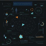 Στοιχεία Hud Infographics εγκεφάλου επίσης corel σύρετε το διάνυσμα απεικόνισης ελεύθερη απεικόνιση δικαιώματος Στοιχεία Hud Infographics εγκεφάλου επίσης corel σύρετε το διάνυσμα απεικόνισης ελεύθερη απεικόνιση δικαιώματος