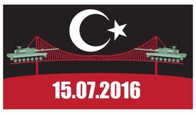 Στρατιωτικό χτύπημα της Τουρκίας Δεξαμενή ενάντια στην απαγόρευση σημαδιών υποβάθρου ελεύθερη απεικόνιση δικαιώματος Στρατιωτικό χτύπημα της Τουρκίας Δεξαμενή ενάντια στην απαγόρευση σημαδιών υποβάθρου ελεύθερη απεικόνιση δικαιώματος