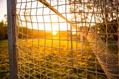 Στόχος ποδοσφαίρου στην ανατολή 14 στοκ εικόνες Στόχος ποδοσφαίρου στην ανατολή 14 στοκ εικόνες