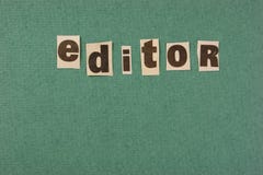 συντάκτης λέξης που κόβεται από την εφημερίδα στοκ εικόνες συντάκτης λέξης που κόβεται από την εφημερίδα στοκ εικόνες