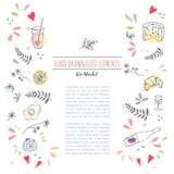 Συρμένα χέρι εκλεκτής ποιότητας floral στοιχεία Στοκ Φωτογραφία Συρμένα χέρι εκλεκτής ποιότητας floral στοιχεία Στοκ Φωτογραφία