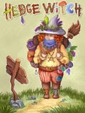 Συρμένη χέρι hedgewitch απεικόνιση Πράσινη χαριτωμένη εικόνα παιδιών έννοιας μαγισσών backpacker διανυσματική απεικόνιση Συρμένη χέρι hedgewitch απεικόνιση Πράσινη χαριτωμένη εικόνα παιδιών έννοιας μαγισσών backpacker διανυσματική απεικόνιση