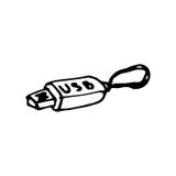 Συρμένη χέρι usb κίνηση λάμψης doodle Εικονίδιο ύφους σκίτσων διακόσμηση διανυσματική απεικόνιση Συρμένη χέρι usb κίνηση λάμψης doodle Εικονίδιο ύφους σκίτσων διακόσμηση διανυσματική απεικόνιση
