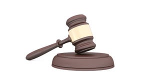 Σφυρί δικαστών σε μια άσπρη τρισδιάστατη απόδοση υποβάθρου διανυσματική απεικόνιση Σφυρί δικαστών σε μια άσπρη τρισδιάστατη απόδοση υποβάθρου διανυσματική απεικόνιση