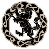 Σχέδιο Werewolf και κελτικός-Σκανδιναβική διακόσμηση διανυσματική απεικόνιση Σχέδιο Werewolf και κελτικός-Σκανδιναβική διακόσμηση διανυσματική απεικόνιση