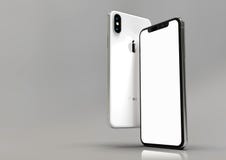 σύνθεση 2 τηλεφώνων iPhone XS έξυπνη, άσπρη οθόνη ελεύθερη απεικόνιση δικαιώματος σύνθεση 2 τηλεφώνων iPhone XS έξυπνη, άσπρη οθόνη ελεύθερη απεικόνιση δικαιώματος