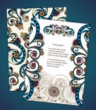 Σύνολο αφισών του Paisley doodle για την επιχείρησή σας απεικόνιση αποθεμάτων Σύνολο αφισών του Paisley doodle για την επιχείρησή σας απεικόνιση αποθεμάτων