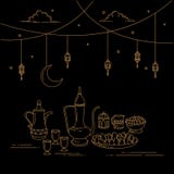 Τέχνη γραμμών εορτασμού Al-Fitr Eid ελεύθερη απεικόνιση δικαιώματος Τέχνη γραμμών εορτασμού Al-Fitr Eid ελεύθερη απεικόνιση δικαιώματος