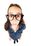Ταραγμένο κορίτσι nerd στοκ φωτογραφίες με δικαίωμα ελεύθερης χρήσης Ταραγμένο κορίτσι nerd στοκ φωτογραφίες με δικαίωμα ελεύθερης χρήσης