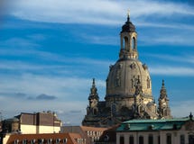 Το Frauenkirche στη Δρέσδη, λεπτομέρεια Στοκ Εικόνα Το Frauenkirche στη Δρέσδη, λεπτομέρεια Στοκ Εικόνα