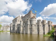 Το Gravensteen είναι ένα κάστρο στη Γάνδη στοκ εικόνες Το Gravensteen είναι ένα κάστρο στη Γάνδη στοκ εικόνες