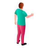 Το άτομο ζητά το εικονίδιο πλυντηρίων, isometric ύφος διανυσματική απεικόνιση Το άτομο ζητά το εικονίδιο πλυντηρίων, isometric ύφος διανυσματική απεικόνιση