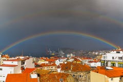 Το διπλό ουράνιο τόξο - Vigo στοκ φωτογραφίες με δικαίωμα ελεύθερης χρήσης Το διπλό ουράνιο τόξο - Vigo στοκ φωτογραφίες με δικαίωμα ελεύθερης χρήσης