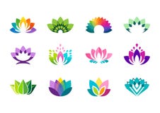 Το λογότυπο Lotus, λωτός ανθίζει logotype το διανυσματικό σχέδιο Το λογότυπο Lotus, λωτός ανθίζει logotype το διανυσματικό σχέδιο