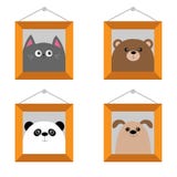 Το σκυλί, αντέχει, γάτα, κεφάλι panda Ένωση πλαισίων εικόνων στον τοίχο Χαριτωμένος χαρακτήρας κινουμένων σχεδίων - σύνολο Ζωικό διανυσματική απεικόνιση Το σκυλί, αντέχει, γάτα, κεφάλι panda Ένωση πλαισίων εικόνων στον τοίχο Χαριτωμένος χαρακτήρας κινουμένων σχεδίων - σύνολο Ζωικό διανυσματική απεικόνιση