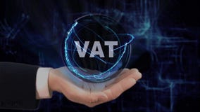 Το χρωματισμένο χέρι παρουσιάζει Φ.Π.Α ολογραμμάτων έννοιας σε ετοιμότητα του απόθεμα βίντεο Το χρωματισμένο χέρι παρουσιάζει Φ.Π.Α ολογραμμάτων έννοιας σε ετοιμότητα του απόθεμα βίντεο