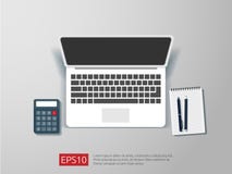 τοπ άποψη της κενής διανυσματικής απεικόνισης lap-top οθόνης ελεύθερη απεικόνιση δικαιώματος τοπ άποψη της κενής διανυσματικής απεικόνισης lap-top οθόνης ελεύθερη απεικόνιση δικαιώματος