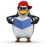 τρισδιάστατη ανάγνωση penguin ελεύθερη απεικόνιση δικαιώματος τρισδιάστατη ανάγνωση penguin ελεύθερη απεικόνιση δικαιώματος
