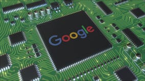 Τυπωμένο υπολογιστής πίνακας κυκλωμάτων ή PCB με το λογότυπο Google Εννοιολογική εκδοτική τρισδιάστατη ζωτικότητα απεικόνιση αποθεμάτων Τυπωμένο υπολογιστής πίνακας κυκλωμάτων ή PCB με το λογότυπο Google Εννοιολογική εκδοτική τρισδιάστατη ζωτικότητα απεικόνιση αποθεμάτων