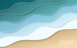 Υπόβαθρο origami παραλιών Τέχνη εγγράφου διανυσματική απεικόνιση Υπόβαθρο origami παραλιών Τέχνη εγγράφου διανυσματική απεικόνιση