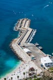 Υψηλή άποψη γωνίας της μαρίνας Calpe, Αλικάντε, Ισπανία στοκ φωτογραφία με δικαίωμα ελεύθερης χρήσης Υψηλή άποψη γωνίας της μαρίνας Calpe, Αλικάντε, Ισπανία στοκ φωτογραφία με δικαίωμα ελεύθερης χρήσης