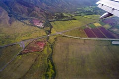 Υψηλή άποψη ματιών πουλιών γωνίας του envirament λόφων βουνών raods και στοκ φωτογραφίες Υψηλή άποψη ματιών πουλιών γωνίας του envirament λόφων βουνών raods και στοκ φωτογραφίες