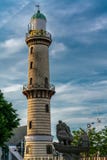 Φάρος σε Warnemuende στην ακτή της θάλασσας της Βαλτικής στοκ εικόνες Φάρος σε Warnemuende στην ακτή της θάλασσας της Βαλτικής στοκ εικόνες