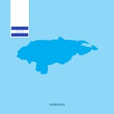 Χάρτης χώρας της Ονδούρας με τη σημαία πέρα από το μπλε υπόβαθρο διανυσματική απεικόνιση Χάρτης χώρας της Ονδούρας με τη σημαία πέρα από το μπλε υπόβαθρο διανυσματική απεικόνιση