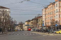 Χαρακτηριστικές κτήριο και οδός στο κέντρο της πόλης της Sofia, Βουλγαρία στοκ φωτογραφίες Χαρακτηριστικές κτήριο και οδός στο κέντρο της πόλης της Sofia, Βουλγαρία στοκ φωτογραφίες
