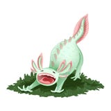 Χαριτωμένη απομονωμένη Axolotl εικόνα Εικόνα χασμουρητού triton απεικόνιση αποθεμάτων Χαριτωμένη απομονωμένη Axolotl εικόνα Εικόνα χασμουρητού triton απεικόνιση αποθεμάτων