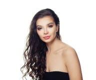 Χαριτωμένη πρότυπη γυναίκα brunette που απομονώνεται Όμορφο κορίτσι με τη μακριά τέλεια τρίχα στο άσπρο υπόβαθρο στοκ εικόνες Χαριτωμένη πρότυπη γυναίκα brunette που απομονώνεται Όμορφο κορίτσι με τη μακριά τέλεια τρίχα στο άσπρο υπόβαθρο στοκ εικόνες