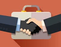 Χειραψία των διεφθαρμένων επιχειρησιακών ατόμων σε ένα υπόβαθρο χαρτοφυλάκων διανυσματική απεικόνιση Χειραψία των διεφθαρμένων επιχειρησιακών ατόμων σε ένα υπόβαθρο χαρτοφυλάκων διανυσματική απεικόνιση