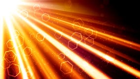 Χρυσές ελαφριές ακτίνες και Hexagons Χρυσές ελαφριές ακτίνες και Hexagons