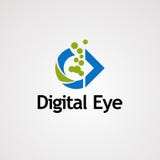 Ψηφιακό μάτι με το πράσινο διάνυσμα, το εικονίδιο, το στοιχείο, και το πρότυπο λογότυπων σημείων φυσαλίδων για την επιχείρηση ελεύθερη απεικόνιση δικαιώματος Ψηφιακό μάτι με το πράσινο διάνυσμα, το εικονίδιο, το στοιχείο, και το πρότυπο λογότυπων σημείων φυσαλίδων για την επιχείρηση ελεύθερη απεικόνιση δικαιώματος
