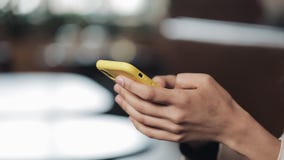 Όμορφη γυναίκα που χρησιμοποιεί το smartphone στον καφέ Χέρια κοριτσιών που στο smartphone κλείστε επάνω απόθεμα βίντεο Όμορφη γυναίκα που χρησιμοποιεί το smartphone στον καφέ Χέρια κοριτσιών που στο smartphone κλείστε επάνω απόθεμα βίντεο