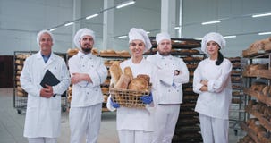 Όμορφη κύρια ομάδα σε έναν μηχανικό αρτοποιών βιομηχανίας αρτοποιείων που φαίνεται ευθύ στη κάμερα και που χαμογελά αρκετά σε ένα απόθεμα βίντεο Όμορφη κύρια ομάδα σε έναν μηχανικό αρτοποιών βιομηχανίας αρτοποιείων που φαίνεται ευθύ στη κάμερα και που χαμογελά αρκετά σε ένα απόθεμα βίντεο