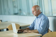 Ώριμος επιχειρηματίας που εργάζεται στο lap-top στοκ φωτογραφία με δικαίωμα ελεύθερης χρήσης Ώριμος επιχειρηματίας που εργάζεται στο lap-top στοκ φωτογραφία με δικαίωμα ελεύθερης χρήσης