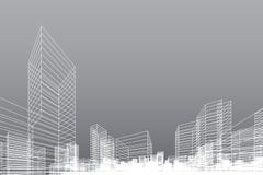 Абстрактная предпосылка города wireframe Перспектива 3D представляет wireframe здания вектор бесплатная иллюстрация Абстрактная предпосылка города wireframe Перспектива 3D представляет wireframe здания вектор бесплатная иллюстрация