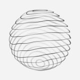 Абстрактная сфера 3d Сфера с линиями извива Накаляя линии переплетая дизайн логотипа Объект космического пространства i иллюстрация штока Абстрактная сфера 3d Сфера с линиями извива Накаляя линии переплетая дизайн логотипа Объект космического пространства i иллюстрация штока