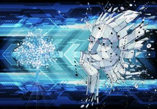 Абстрактная художественная иллюстрация 3d красочных соединенных точек и линии стороны человека на современной футуристической пре иллюстрация штока Абстрактная художественная иллюстрация 3d красочных соединенных точек и линии стороны человека на современной футуристической пре иллюстрация штока