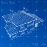 Абстрактные 3D представляют wireframe здания - Vector иллюстрация стоковая фотография rf Абстрактные 3D представляют wireframe здания - Vector иллюстрация стоковая фотография rf