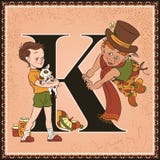 Алфавит сказки шаржа книги детей Письмо k Karlsson на крыше Astrid Lindgren Стоковое Фото Алфавит сказки шаржа книги детей Письмо k Karlsson на крыше Astrid Lindgren Стоковое Фото