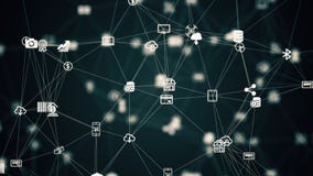 Анимация от медленного двигая соединенного интернета вещей Анимация от медленного двигая соединенного интернета вещей