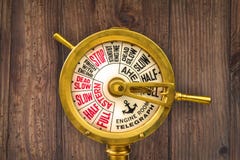 Античный телеграф машинного отделения девятнадцатого века стоковое изображение rf Античный телеграф машинного отделения девятнадцатого века стоковое изображение rf