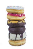 Ассортимент Donuts изолированный на белой предпосылке Стоковые Изображения Ассортимент Donuts изолированный на белой предпосылке Стоковые Изображения